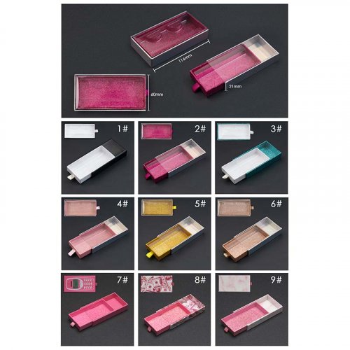 Transparent eyelash box drawer type