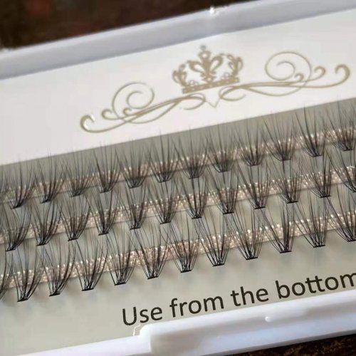 Heat bonded pre made fans eyelash extension