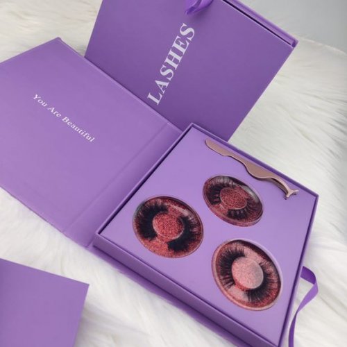 Three pair eyelash box